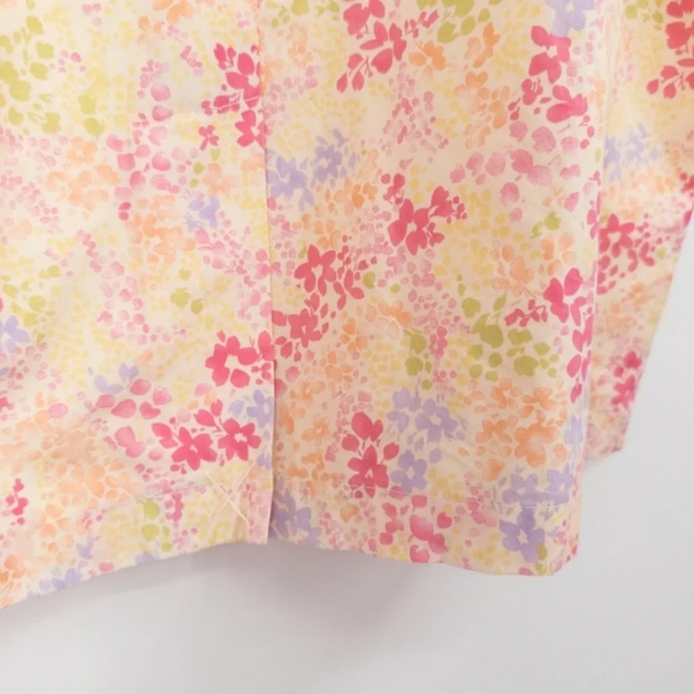 Vintage 90s Pastel Floral Midi Skirt 1X‎ Cottage Dreamy Garden Pastel Boho Soft